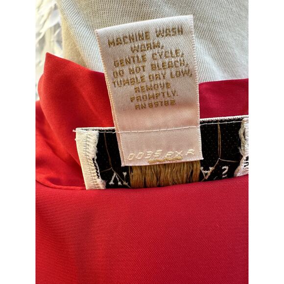 VTG VICTORIA’s SECRET COLLECTION Small Red Satin Embroidered Kimono Robe Holiday - Picture 15 of 15